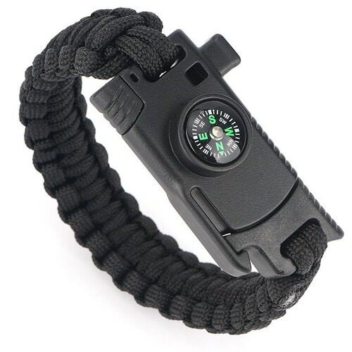 Paracord Bracelet, Multi-functional Compass, Fire Starter, Knife, Rope, Survival Gear, Outdoor Adventure Emergency Bead Bracelet, Wholesale