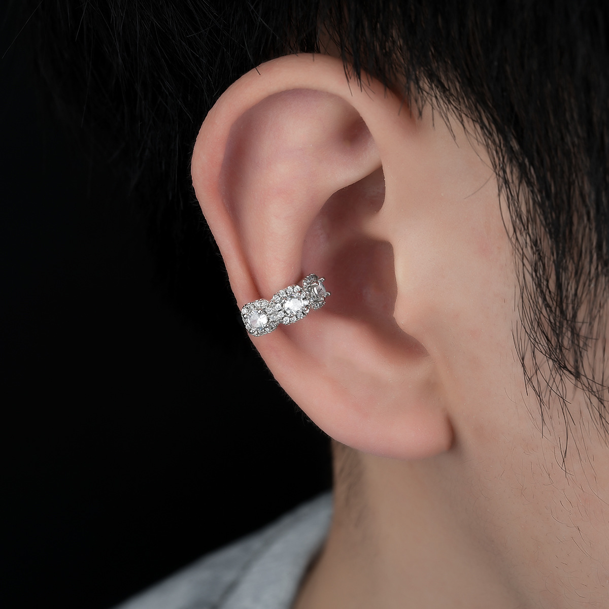 Moderne Herren Ohrstecker Aus Edelstahl Minimalistischer Stil_voghion.com
