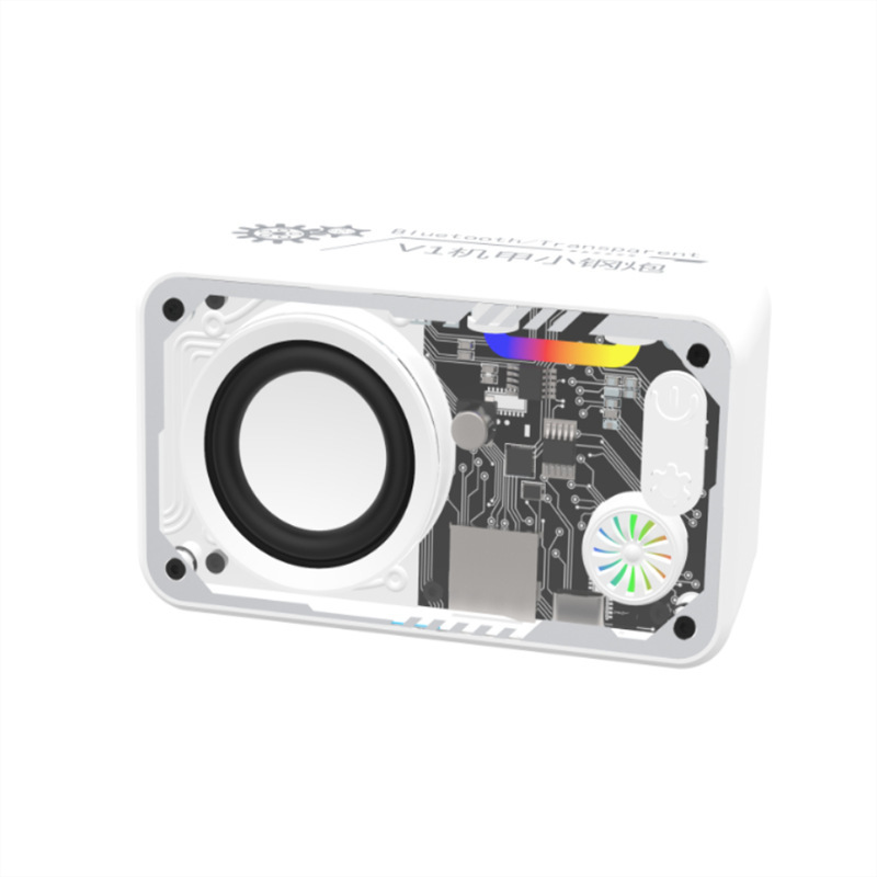 クロスボーダー v1 透明メカ小型鋼砲屋外ポータブルミニオーディオ多機能ワイヤレス Bluetooth サブウーファースピーカー|undefined