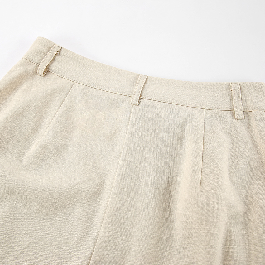 455g Weight Sleeveless Sleeve Length Cotton, Hemp Fabric Type Pant Co-ord Set Sets Type 2 Pieces Set Quantity Business, Daily, Formal Occasion V Neck Neckline Regular Fit Fit Type Solid Color Pattern Summer Season Women's Gender Button Design Streetwear Style Business Daily Formal Women's Streetwear Solid Color Cotton Hemp Button Pant Co-ord Set Pants Sets 12