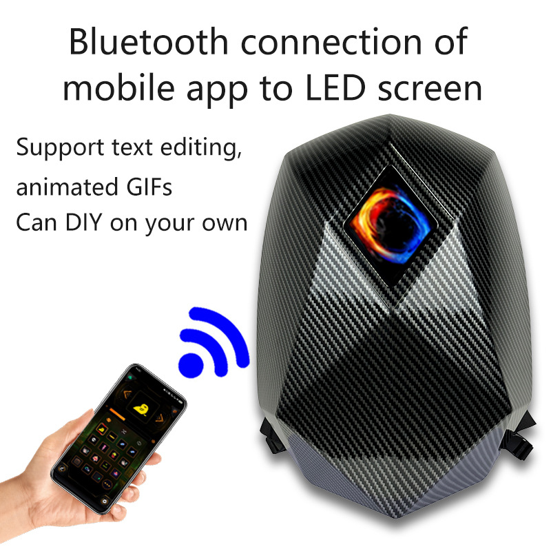 Bolsa LED motocicleta jinete duro mochila de hombro locomotora casco de fibra de carbono almacenamiento mochila bicicleta ligera