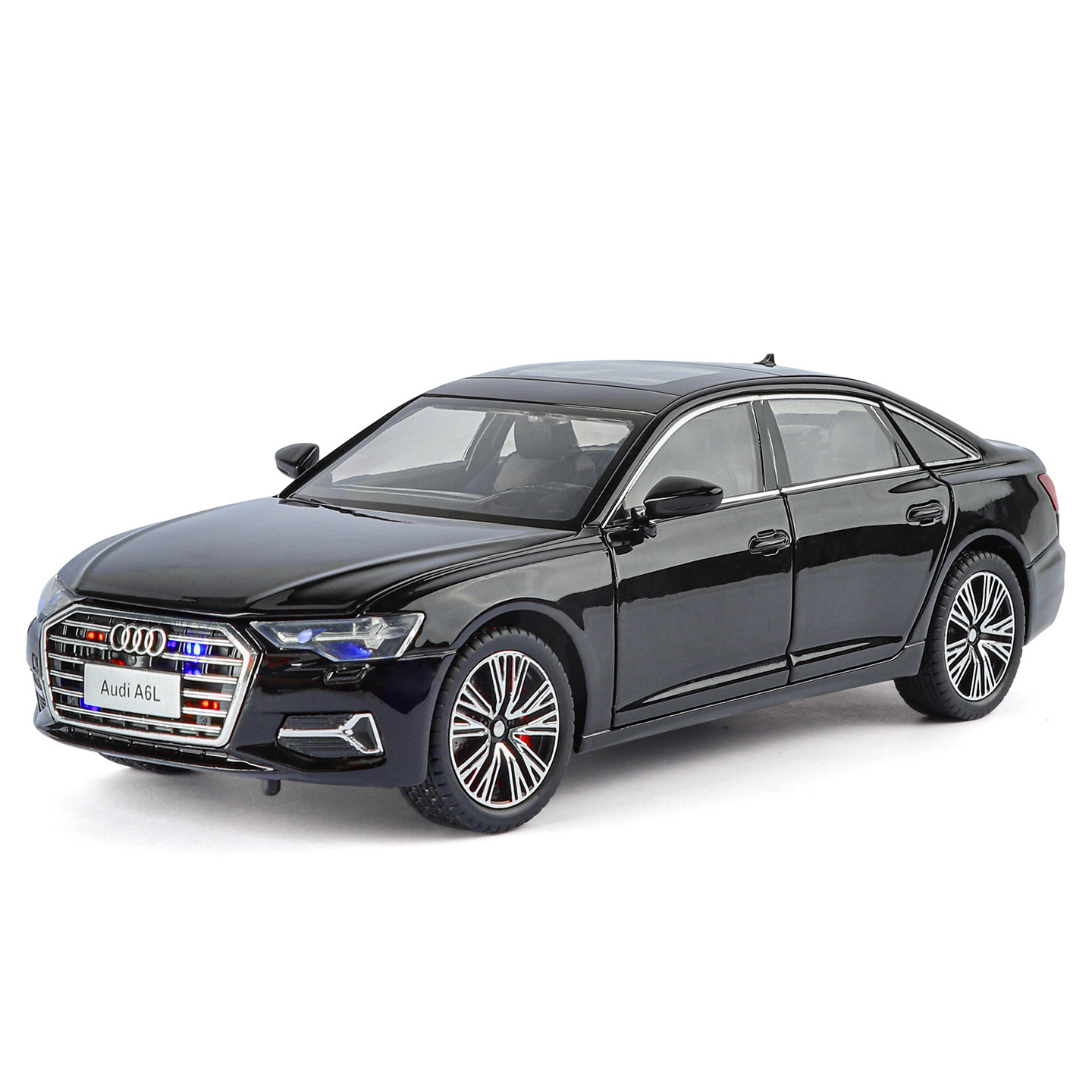 1:24 Genuino Audi A6L-versión flash coche de aleación sonido y luz de retorno simulación coche modelo niño juguete