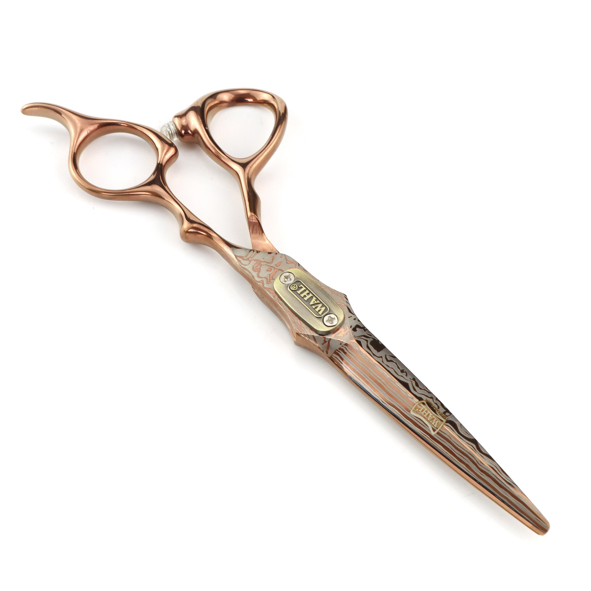 Ciseaux de coiffure professionnels damas bronze double épée_voghion.com