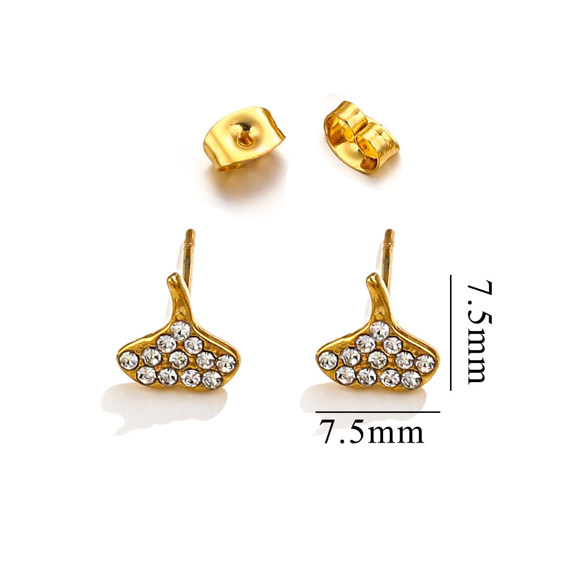 Acero inoxidable Moda europea y americana Personalidad Pendientes retro desgastados Luna Estrella Amor Rayo Pendientes de diamantes Acero de titanio