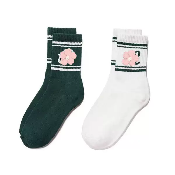 Korean Golf Socks All-Season New Men's and Women's Outdoor Leisure Sports Socks Mid-Calf Socks Sweat-Absorbent Breathable Ball Socks