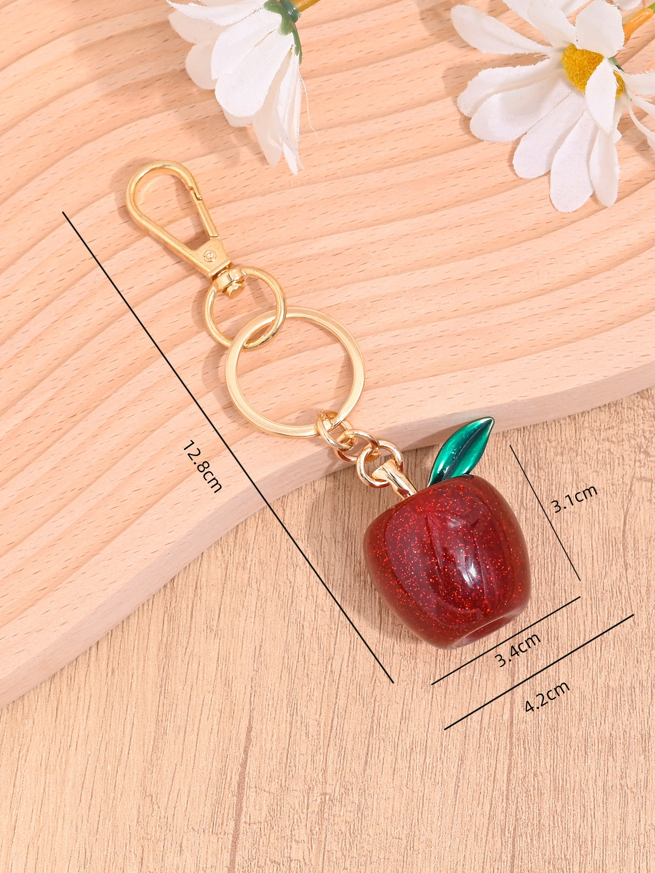 1 Piece Quantity Holiday, Daily Occasion 1 Piece Alloy Resin Pear Fruit Apple Bag Charms