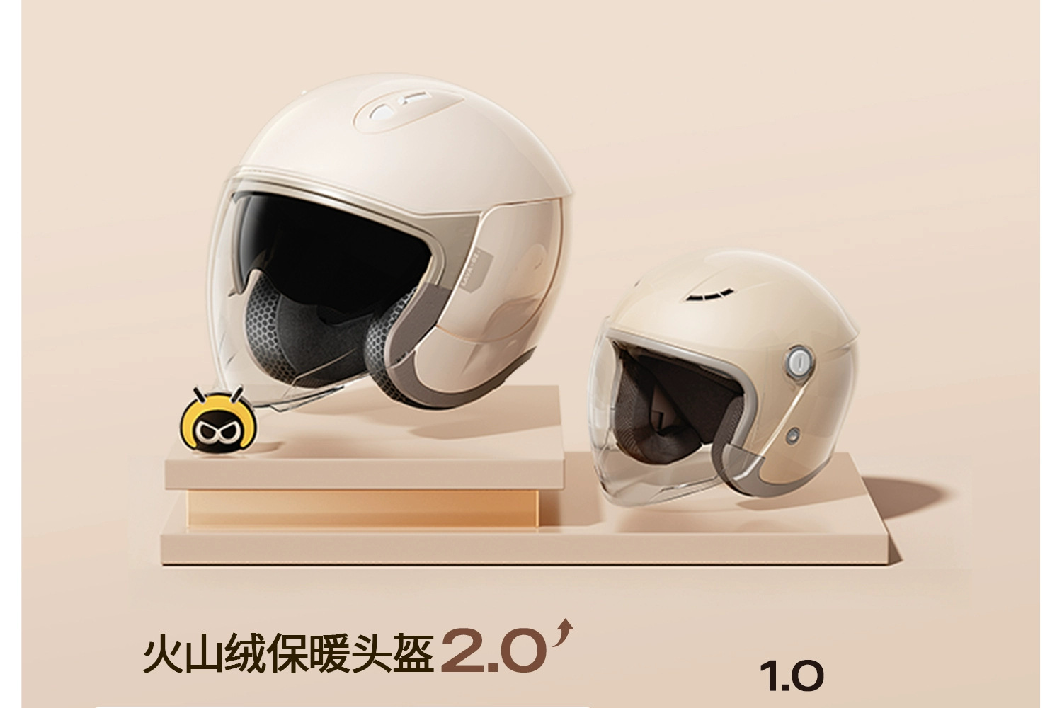 Two Little Bees 3C Certified Electric Motorcycle Helmets Winter 3/4 Helmet Safety Helmet Corporate Purchasing Gifts