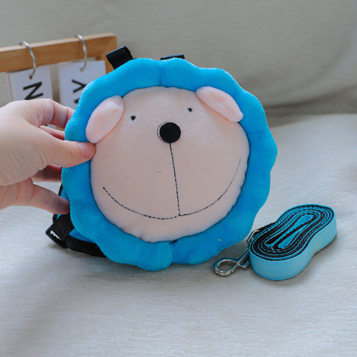 Pet circle puppy cat self-backpack cute little lion schoolbag traction bag