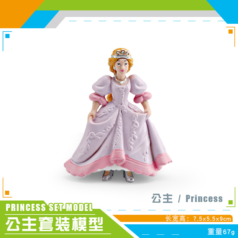 Simulación transfronteriza cuento de hadas modelo de muñeca rompecabezas PVC sólido princesa reina decoración de personajes juguetes