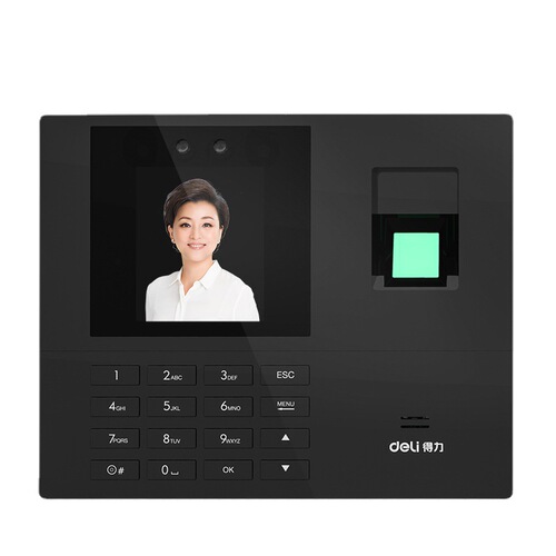 DeLixi 34521 facial recognition time attendance machine and 3960S fingerprint check-in all-in-one machine