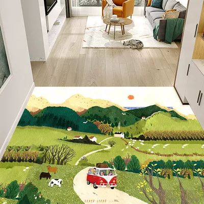 Avtomobil döşəmə paspasları — home use, cuttable leather mat - healing-series-10square-3050cmleather