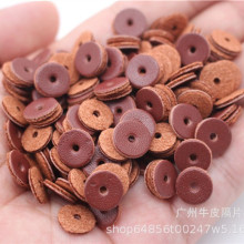 500片6 8 10MM仿牛皮隔片手串薄厚佛珠DIY人造革饰品配件皮垫