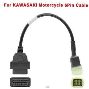 Obd to 6 Pin for Kawasaki Motorcycle 6-Pin Motorcycle Adapter Cable Suitable for Kawasaki