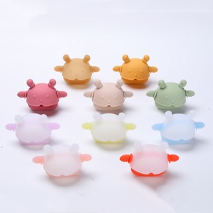 Teether Baby Food Grade Rabbit Full Set Hand-Boilable Liquid Silicone Special Soothing Chewing Toy