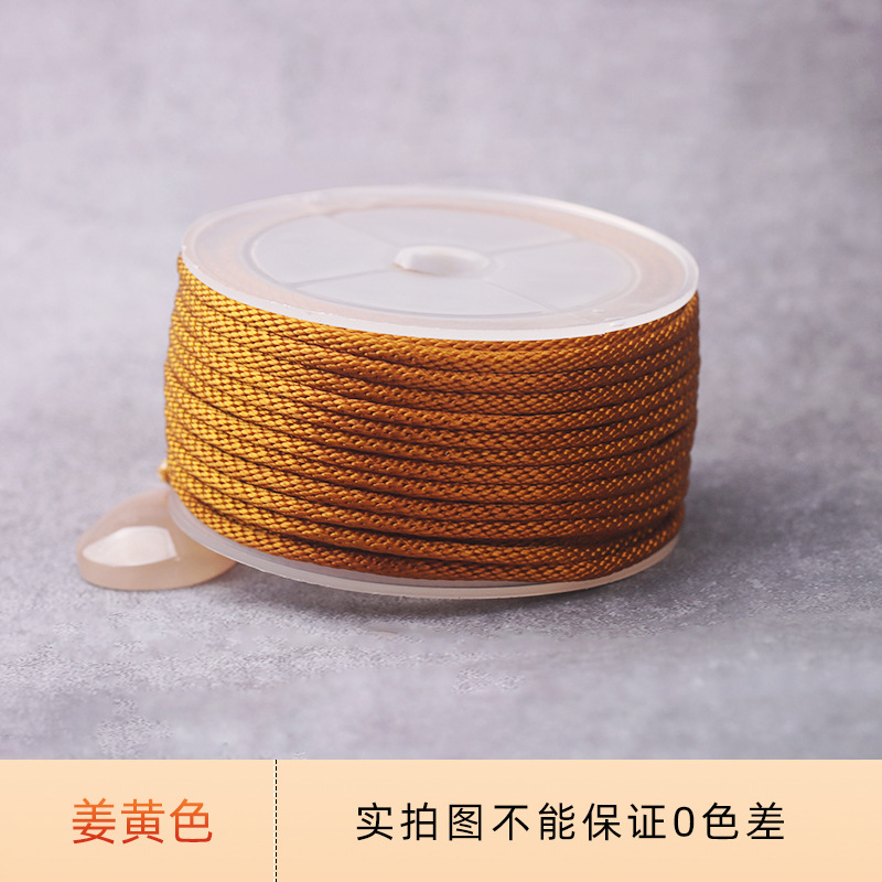 Cordón de maíz de 3mm tejido a mano pulsera collar colgante cordón de joyería grueso oro corda de brazalete resistente al por mayor