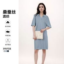 2025夏季短袖连衣裙女夏凉爽孕妇裙子女夏连衣裙休闲Polo领bn336