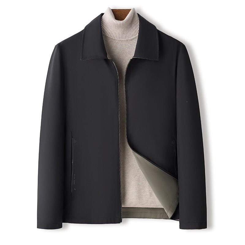 Reversible spring and autumn jacket for men, 2026 new style, casual and business casual, suitable for middle-aged and elderly men Reversible spring and autumn jacket for men, 2026 new style, casual and business casual, suitable for middle-aged and elderly men