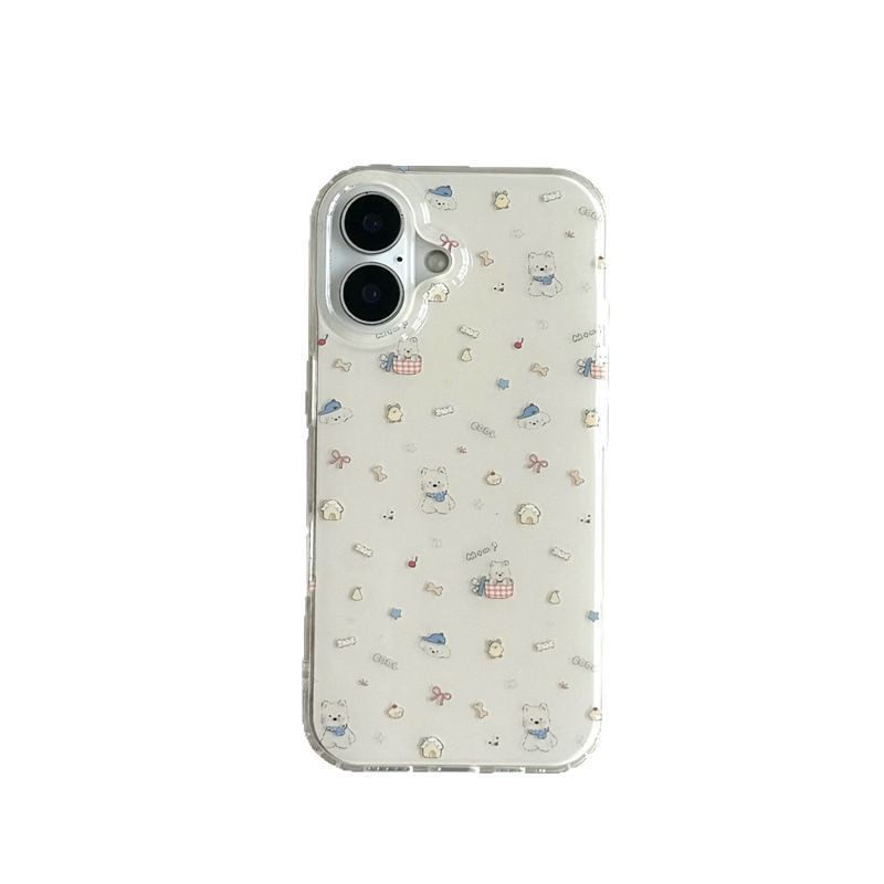 Pantalla completa linda West Highland para iPhone16ProMax Apple 15 funda para teléfono móvil 14 cadena 13 nuevo 15PM