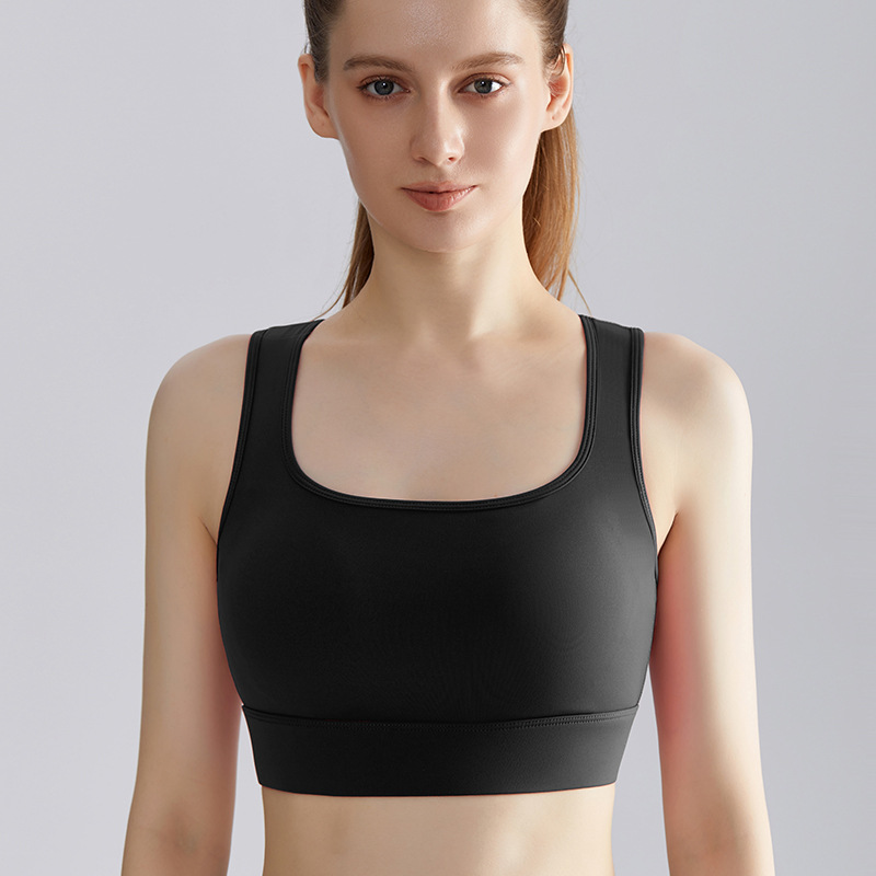 [personalizada] LAHN ropa interior deportiva de alta intensidad antichoque running fitness integral fija copa chaleco de yoga