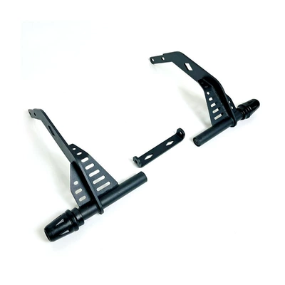 Motorcycle bumper — for Qianjiang flash 350 bumper - black-carbon-steel-bar-black-cone-rubber-head-1-pair
