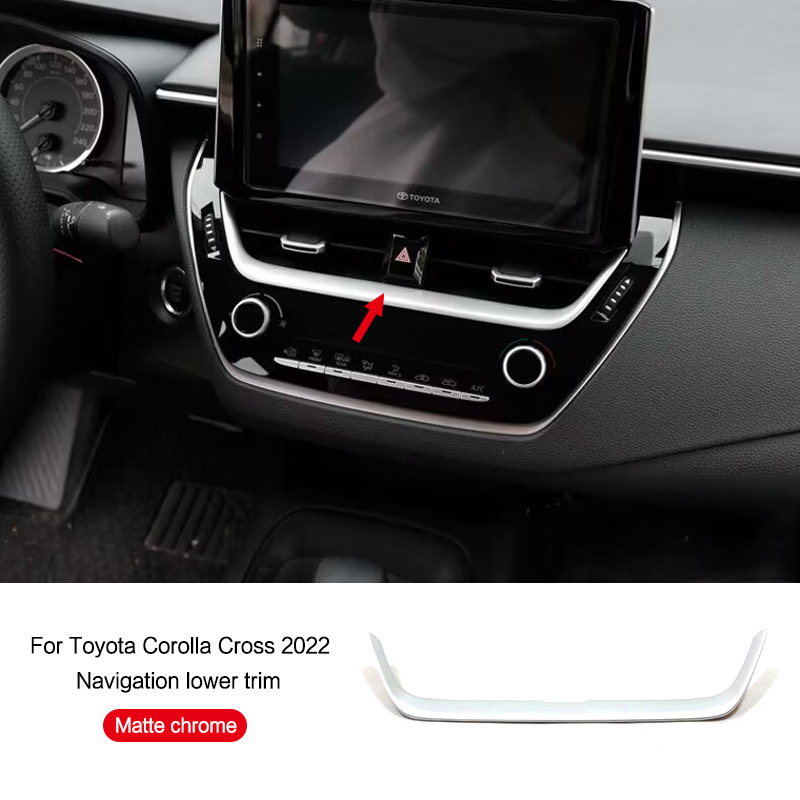 Special for 2022 Corolla Sharp Cross Navigation Lower Trim Modification Accessories Electroplating/Carbon Fiber Pattern