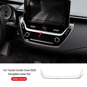 Special for 2022 Corolla Sharp Cross Navigation Lower Trim Modification Accessories Electroplating/Carbon Fiber Pattern