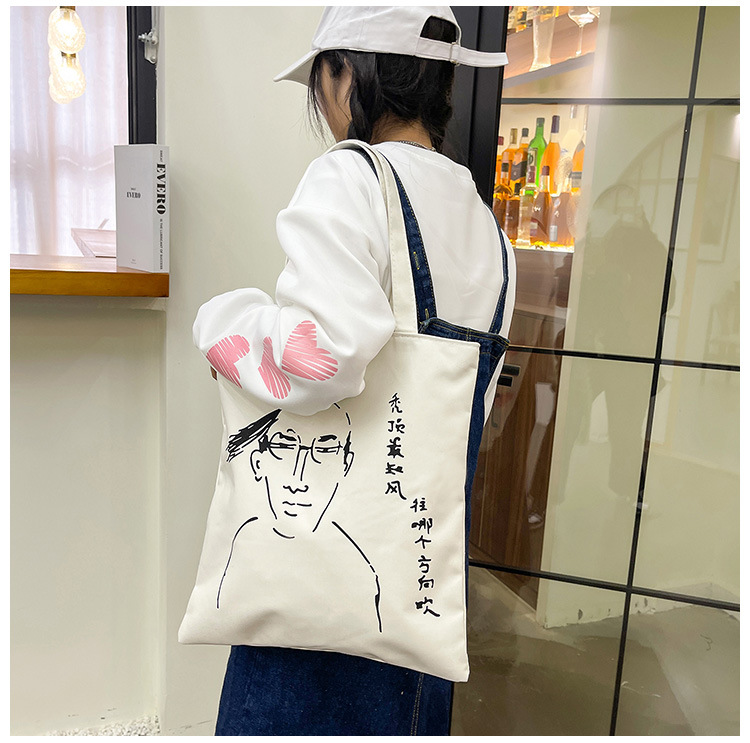 Women's Large Canvas Cartoon Classic Style Zipper Canvas Bag display picture 34