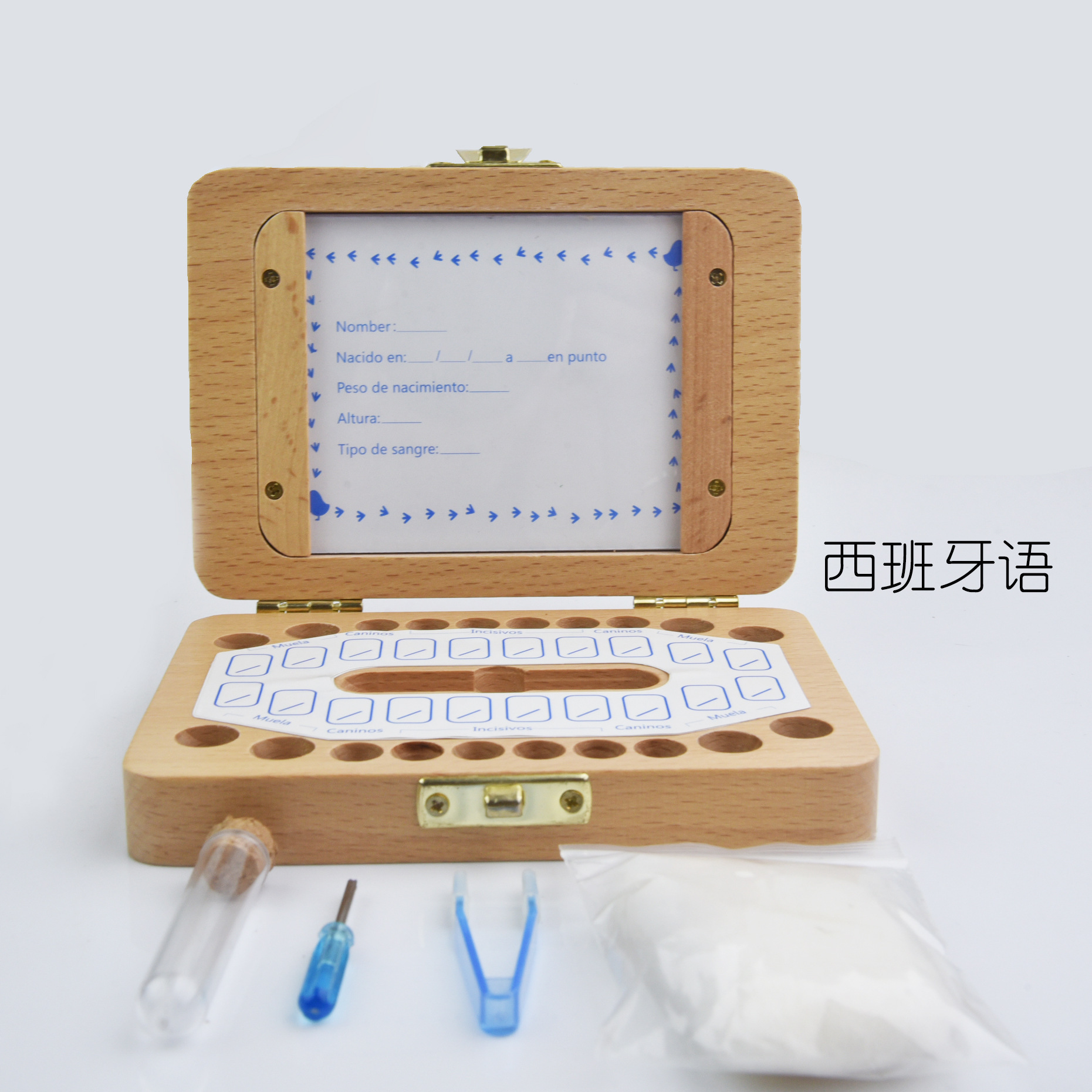 Doce zodiaco de madera para hombres y mujeres, lanugo de bebé, caja de almacenamiento de dientes temporales, caja de colección de cordón umbilical de bebé de bebé personalizado