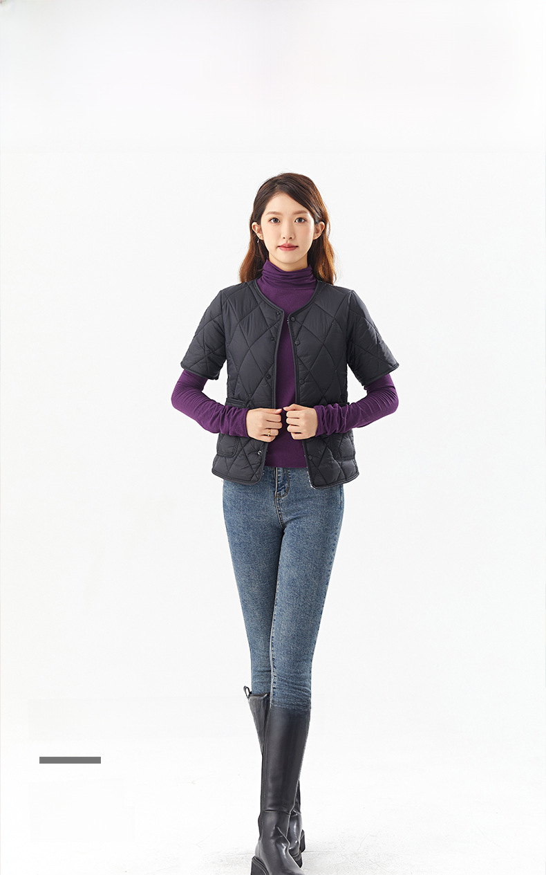 Varm vinterjacka för damer med fleecefoder för äldre kvinnor_voghion.com