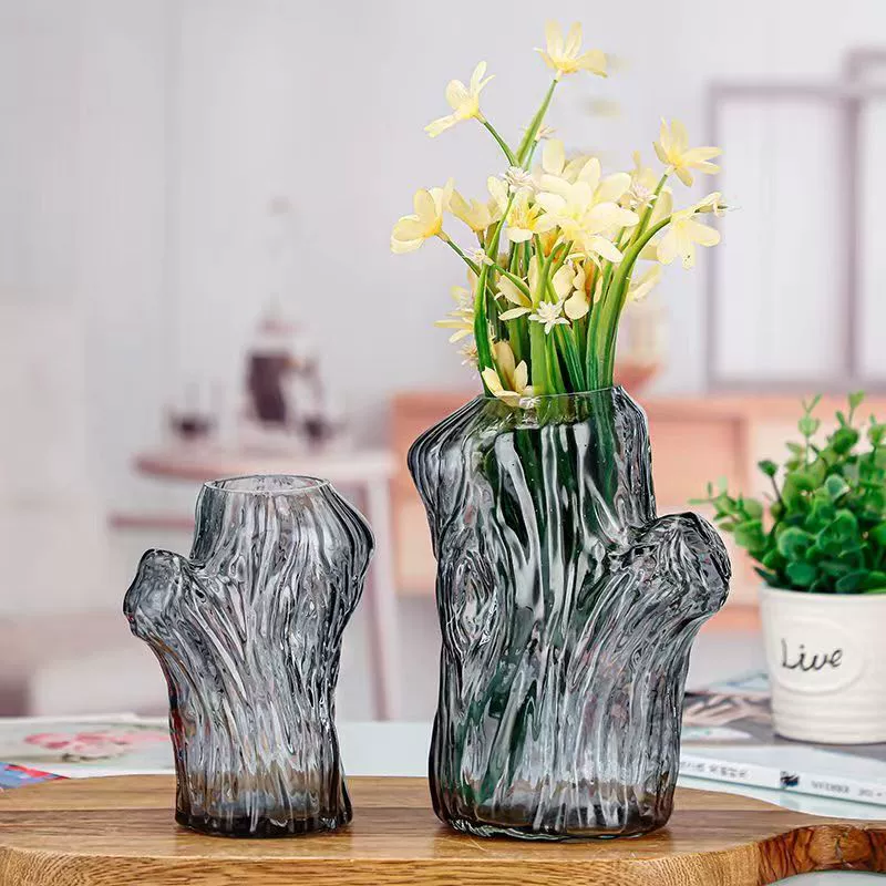 Скандинавская простая ваза креативная ветка дерева стеклянная ваза гидропонная Цветочная композиция сухоцветы украшения для дома и гостиной