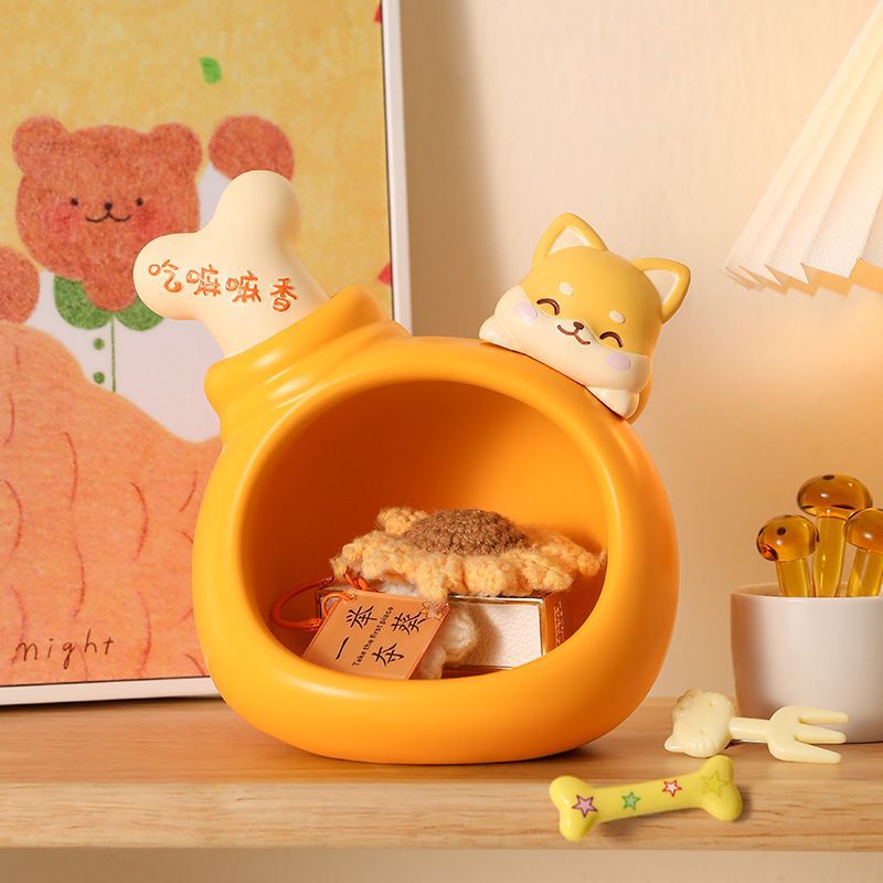 ライト高級ハッピーアヒルキー収納デスクトップ樹脂装飾品新築住宅リビングルーム家の装飾ギフト|undefined