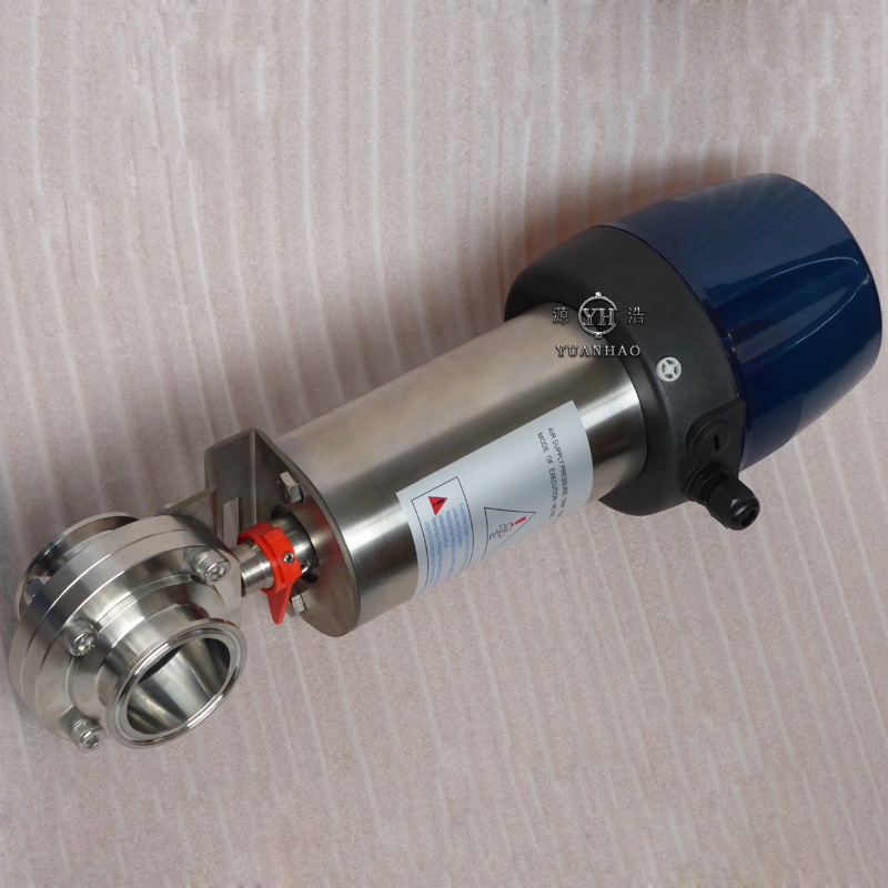 卫生级智能蝶阀 不锈钢气动带智能头蝶阀 卫生级智能气动头蝶阀