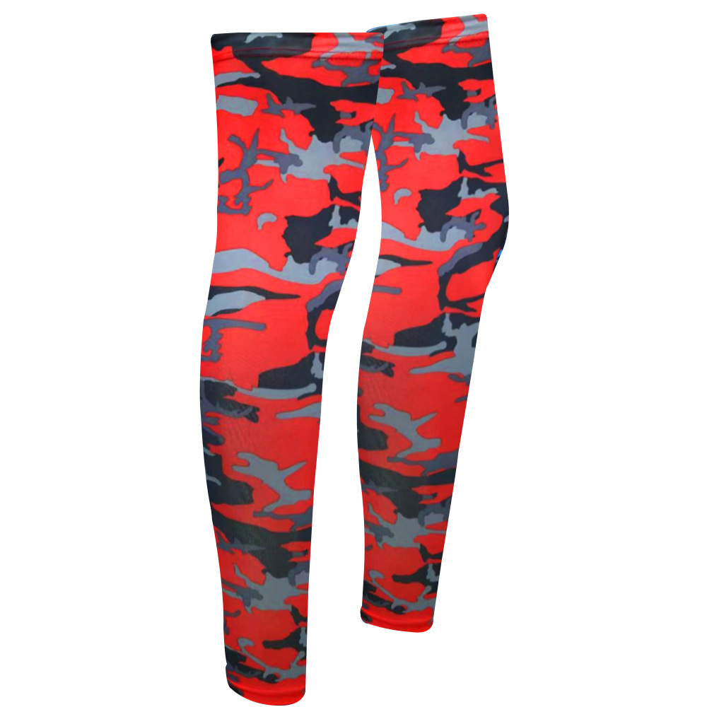 Funda de protección solar de verano para piernas unisex protección UV rodilleras de ciclismo de silicona antideslizante protector de pierna de seda de hielo de alta elasticidad