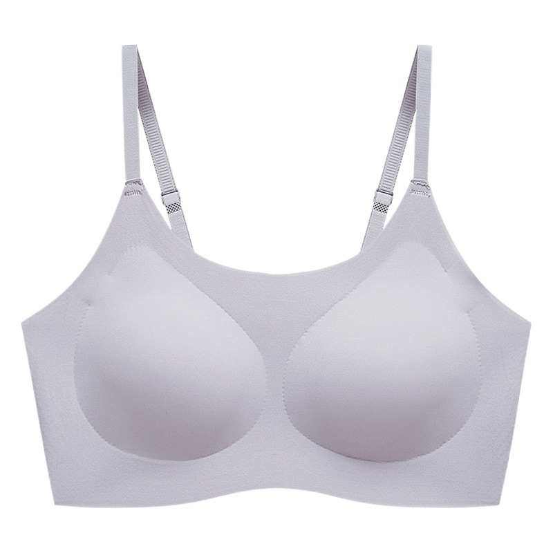 Fixed Cup no size sleep underwear women's sports thin back seamless bra no steel ring push up vest bra