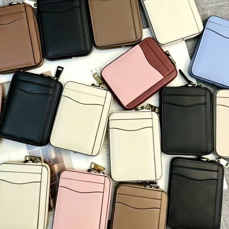 Lightweight and Compact Zipper Pocket Card Holder Coin Purse Chain Bag Id Holder Small Square Bag Women's Bag Key Pouch