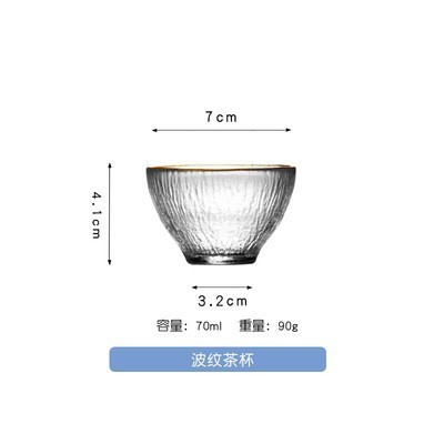 日本式金辺ハンマー清杯梅子杯果酒グラス小コップ米酒一口杯手描きカップ|undefined