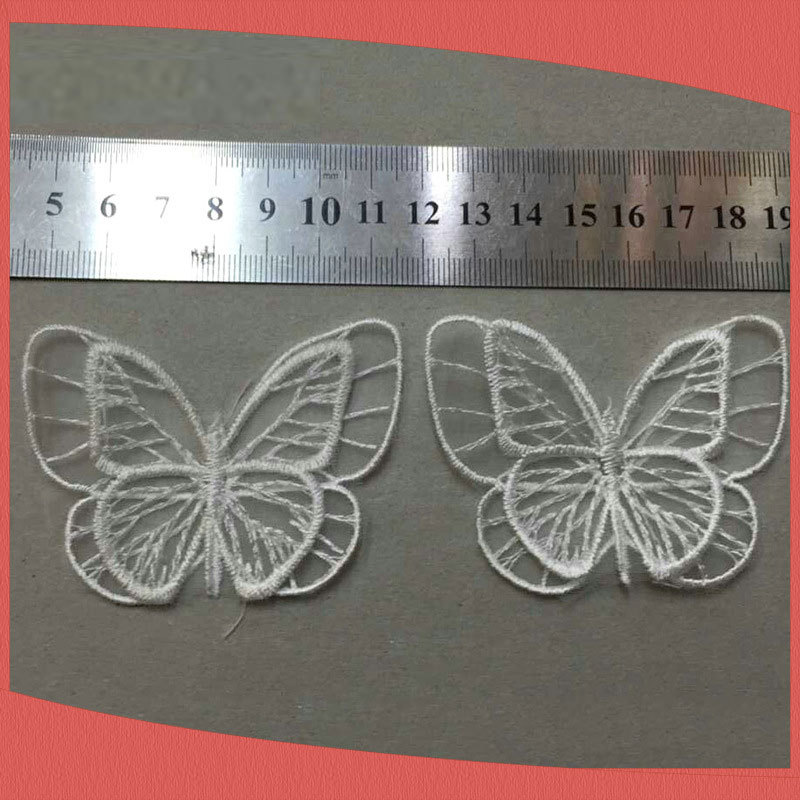 DIY婚纱服装辅料 新款蕾丝刺绣蝴蝶 立体镂空蝴蝶 小蝴蝶网底布贴