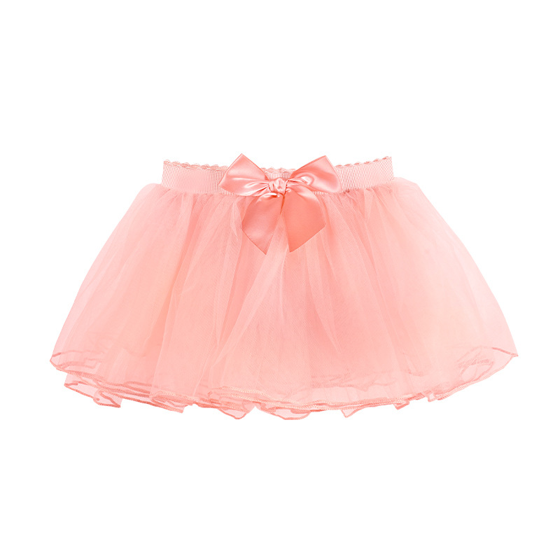 Falda de baile para niños de ala ancha elástica de cuatro capas de malla Princesa pettiskirt Ballet vestido de rendimiento