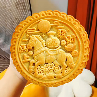 2025 New Model 0.5kg Large Mooncake Mold Cantonese Commercial Hand-Pressed 500g Five-Nut Taro Paste Old-Fashioned Mid-Autumn Festival Grinding Tool