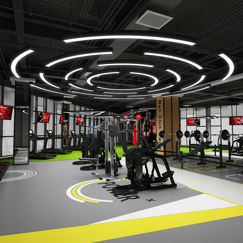 LEDArc Chandelier Round Ring Gym Lamp Internet Cafe Supermarket Creative Industrial Style Lighting On Behalf Of