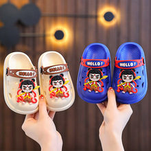 哪吒拖鞋鞋凉拖沙滩男洞洞儿童男孩外穿宝宝夏季洗澡防滑透气中大