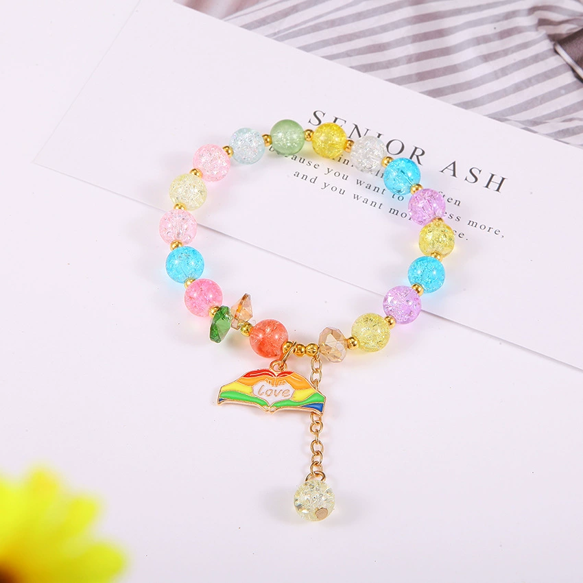 "Summer crystal bracelet, beads, pendant, Birthday gift"