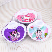 可爱家用饺子盘儿童吃饭餐盘宝宝零食水果专用分隔盘薯条小吃盘子