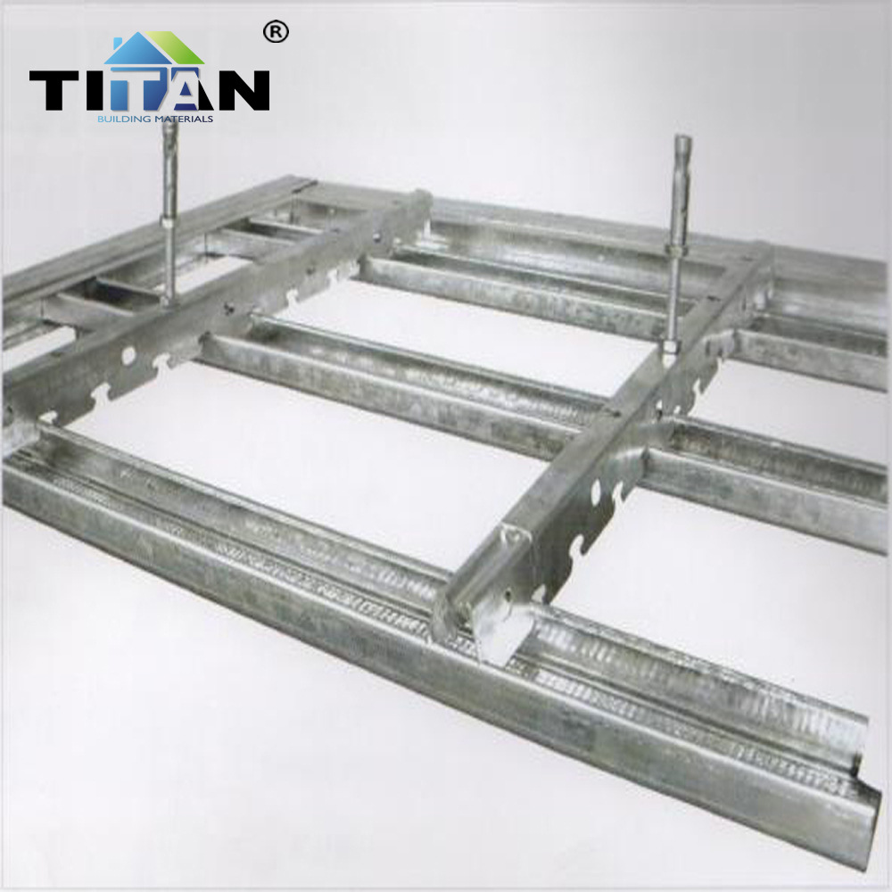 Piezas de techo ignífugo óseo en forma de U quilla de acero ligero en forma de U Light Steel Framing