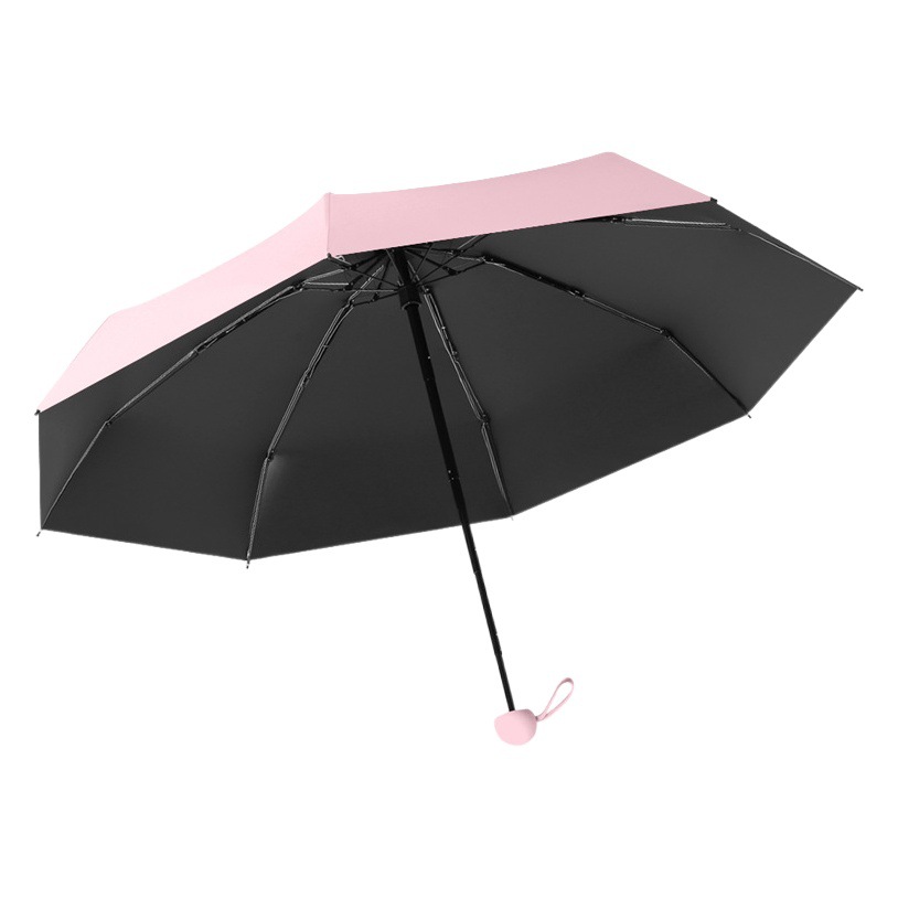 Paraguas de sol paraguas cinco veces protección solar de ocho huesos protección solar protección UV protección ultraligera pequeña cápsula plegable soleada y lluviosa paraguas publicidad paraguas