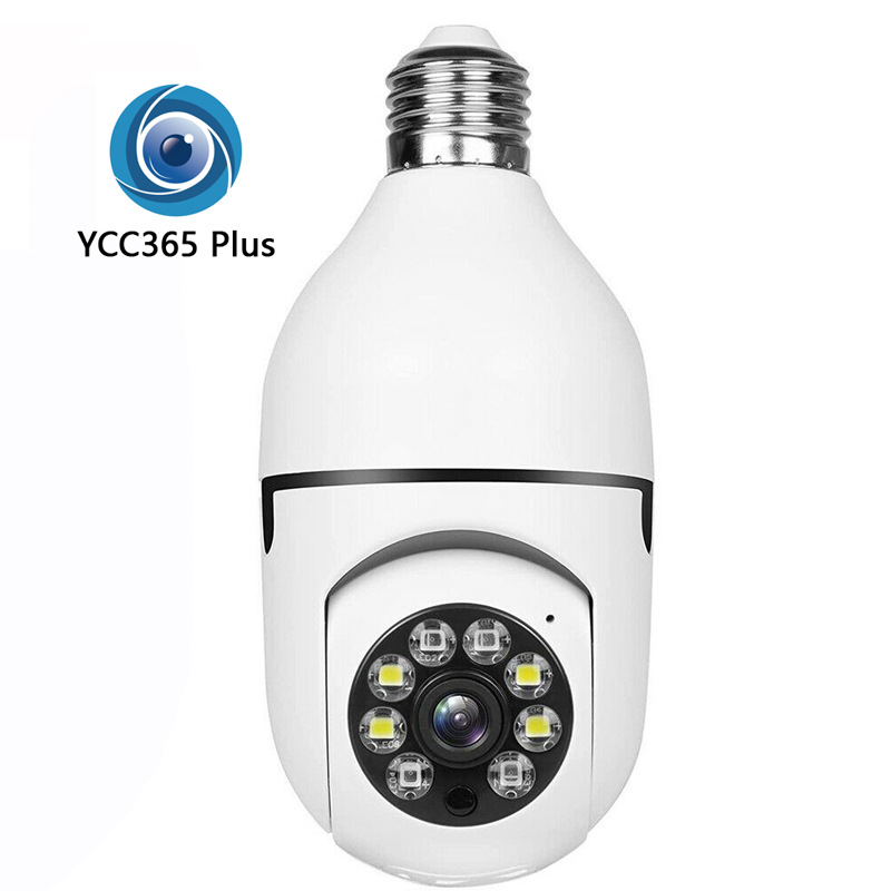 AiJia Solution YCC365PLUS Lamba Tutucu Minion Ampul İzleme Ev Uzaktan Kumandalı HD Lamba Tutucu Kamera