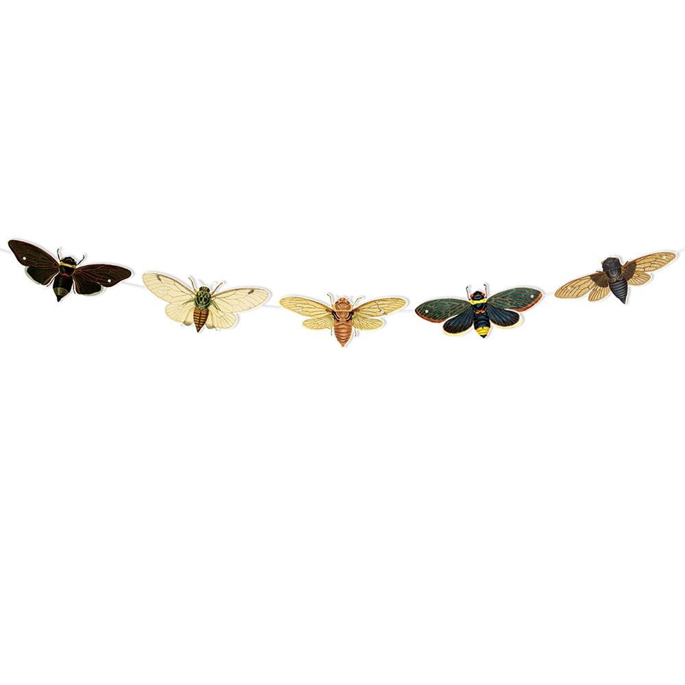 2026 Amazonas insectos temáticos decoración de fiesta tira bandera insectos fiestas colgante espiral artículos de decoración de cumpleaños