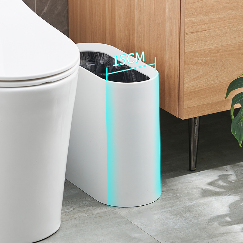北欧狭間ゴミ箱家庭用創意客間現代シンプルトイレキッチン蓋なし挟み紙かご|undefined