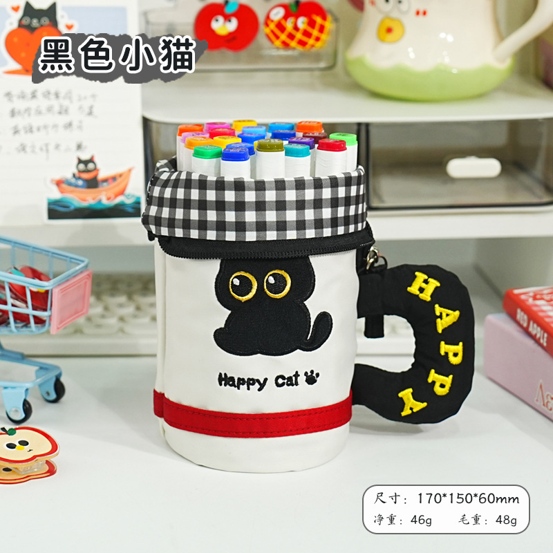 Apple Water Cup adorable bolsillo en bolsillo de papelería de gran capacidad