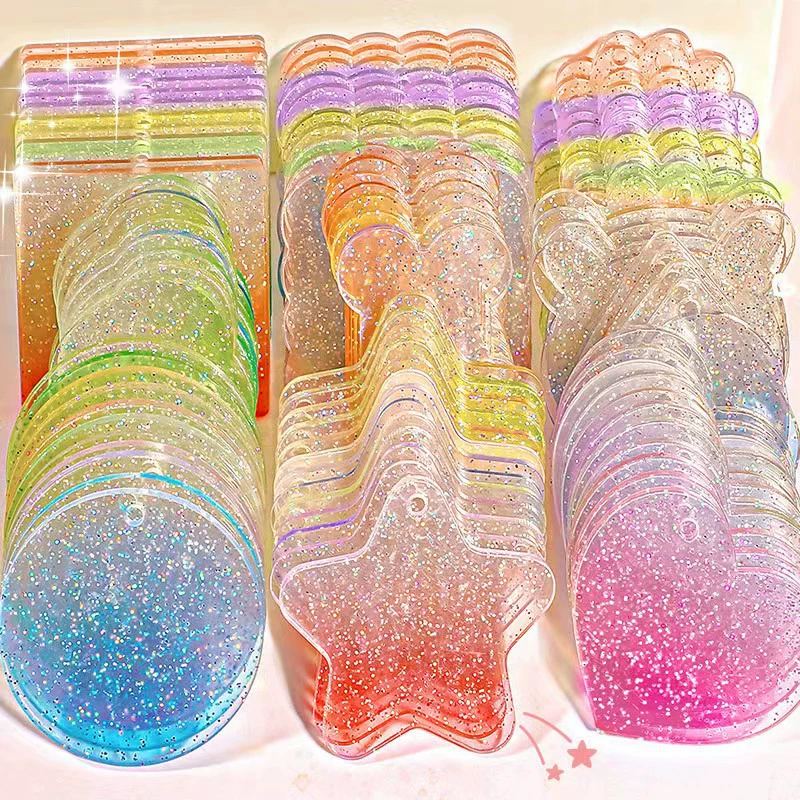 Заводская оптовая acrylic гulk ручной DIY материал окружающий вспышка порошок градиент граммка ключи, маленькая конопля картофель Карта карта